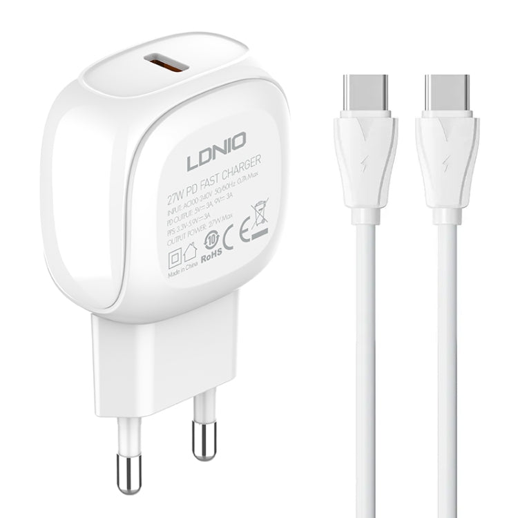 LDNIO A1206C Caricabatterie rapido USB-C 27W con cavo Type-C 1 m