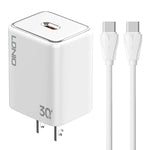 LDNIO A1508C Caricabatterie rapido USB-C 30W con cavo Type-C