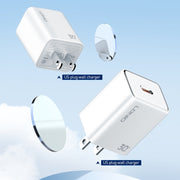 LDNIO A1508C PD30W Caricabatterie rapido USB-C / Type-C con cavo Type-C da 1 m