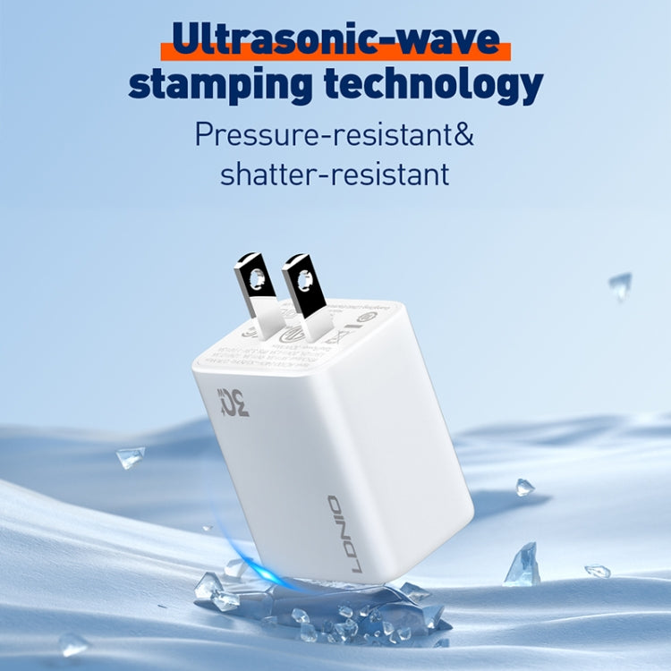 LDNIO A1508C Caricabatterie rapido USB-C 30W con cavo Type-C