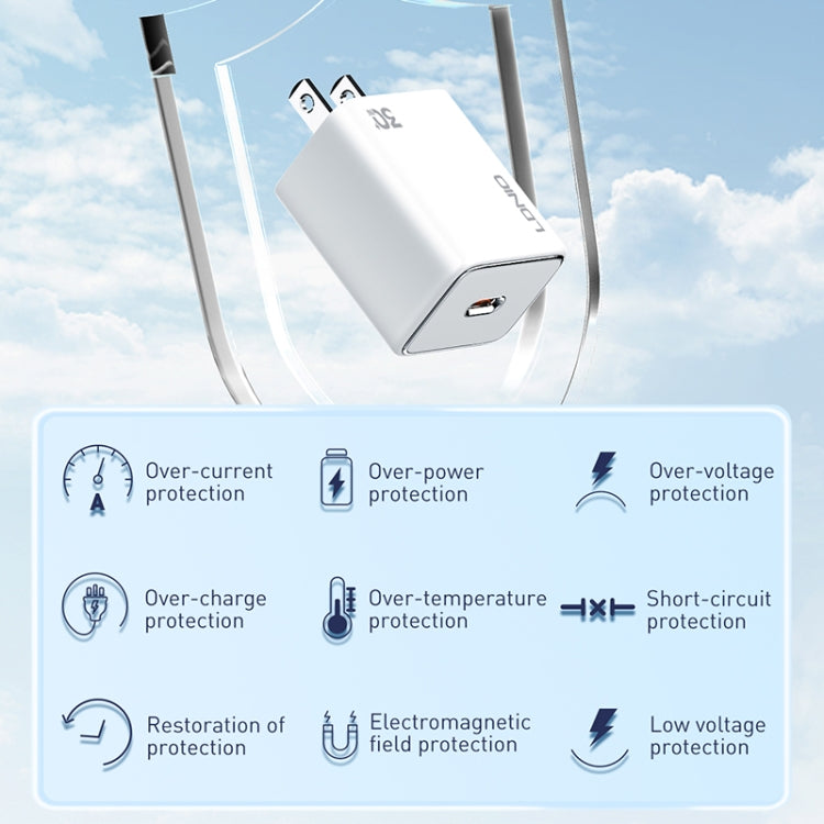 LDNIO A1508C Caricabatterie rapido USB-C 30W con cavo Type-C