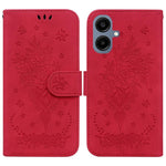 Custodia per telefono in pelle goffrata con farfalla e rosa, For Samsung Galaxy A57 5G, For Samsung Galaxy A37 5G / A36 5G, For Samsung Galaxy A07 4G / A06 4G / 5G, For Samsung Galaxy A36 5G / A56 5G