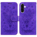Custodia per telefono in pelle goffrata con farfalla e rosa, For Samsung Galaxy A57 5G, For Samsung Galaxy A37 5G / A36 5G, For Samsung Galaxy A07 4G / A06 4G / 5G, For Samsung Galaxy A36 5G / A56 5G