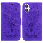 Custodia per telefono in pelle goffrata con farfalla e rosa, For Samsung Galaxy A26 5G, For Samsung Galaxy A16 5G, For Samsung Galaxy A25 5G / A25e JP Edition