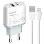 Caricabatterie rapido LDNIO Q229 QC3.0 PD20W USB Type-C