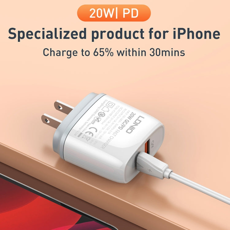 Caricabatterie rapido LDNIO Q229 QC3.0 PD20W USB Type-C