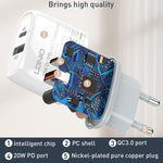 Caricabatterie rapido LDNIO Q229 QC3.0 PD20W USB Type-C