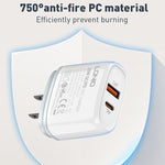 Caricabatterie rapido LDNIO Q229 QC3.0 PD20W USB Type-C