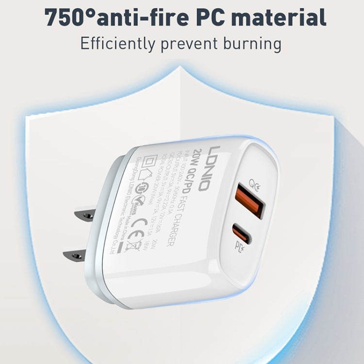 Caricabatterie rapido LDNIO Q229 QC3.0 PD20W USB Type-C