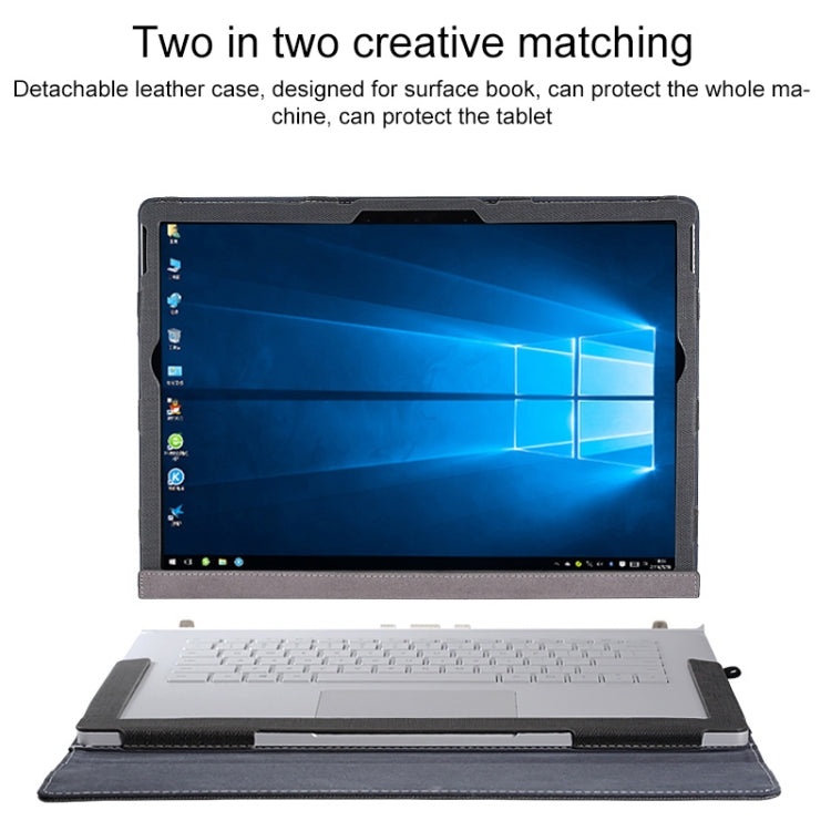 Custodia protettiva per laptop in pelle PU con supporto per schermo, For Microsoft Surface Book 3 / 2 / 1 13.5 inch, For Microsoft Surface Book 3 / 2 15 inch, For Microsoft Surface Book 2 13.5 inch, For Microsoft Surface Book 2 15 inch                 ...