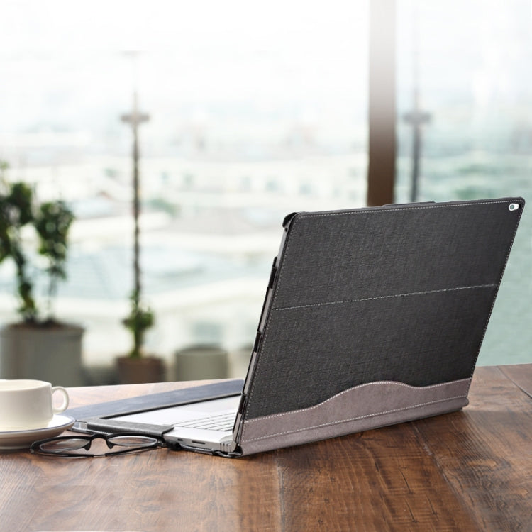 Custodia protettiva per laptop in pelle PU con supporto per schermo, For Microsoft Surface Book 3 / 2 / 1 13.5 inch, For Microsoft Surface Book 3 / 2 15 inch, For Microsoft Surface Book 2 13.5 inch, For Microsoft Surface Book 2 15 inch                 ...