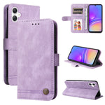 Custodia per telefono in pelle con bottone in metallo e motivo albero della vita Skin Feel, For Galaxy A06 4G / 5G, For Galaxy A36 5G / A56 5G, For Galaxy A25 5G Japan Version / A25e