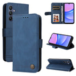 Custodia per telefono in pelle con bottone in metallo e motivo albero della vita Skin Feel, For Galaxy A57 5G, For Galaxy A37 5G, For Galaxy A27 5G, For Galaxy A17 / A26 / A16 5G