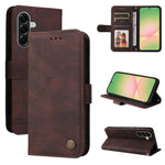 Custodia per telefono in pelle con bottone in metallo e motivo albero della vita Skin Feel, For Galaxy A57 5G, For Galaxy A37 5G, For Galaxy A27 5G, For Galaxy A17 / A26 / A16 5G