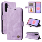 Custodia per telefono in pelle con bottone in metallo e motivo albero della vita Skin Feel, For Galaxy A57 5G, For Galaxy A37 5G, For Galaxy A27 5G, For Galaxy A17 / A26 / A16 5G