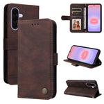 Custodia per telefono in pelle con bottone in metallo e motivo albero della vita Skin Feel, For Galaxy A57 5G, For Galaxy A37 5G, For Galaxy A27 5G, For Galaxy A17 / A26 / A16 5G