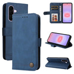 Custodia per telefono in pelle con bottone in metallo e motivo albero della vita Skin Feel, For Galaxy A57 5G, For Galaxy A37 5G, For Galaxy A27 5G, For Galaxy A17 / A26 / A16 5G