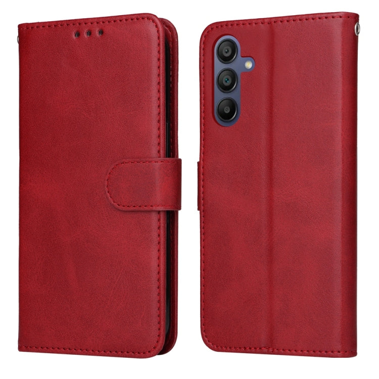 Custodia per telefono con flip in pelle di vitello con texture classica, For Galaxy A57 5G, For Galaxy A37 5G, For Galaxy A27 5G, For Galaxy A17 / A26 / A16 5G