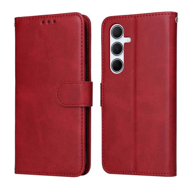 Custodia per telefono con flip in pelle di vitello con texture classica, For Galaxy A06 4G / 5G, For Galaxy A56 5G, For Galaxy A36 5G, For Galaxy A25 5G Japan Version / A25e