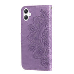 Custodia per telefono in pelle con stampa a fiori a sette petali, For Galaxy A06 4G / 5G, For Galaxy A36 5G / A56 5G, For Galaxy A25 5G Japan Version / A25e