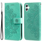 Custodia per telefono in pelle con stampa a fiori a sette petali, For Galaxy A06 4G / 5G, For Galaxy A36 5G / A56 5G, For Galaxy A25 5G Japan Version / A25e