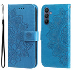 Custodia per telefono in pelle con stampa a fiori a sette petali, For Galaxy A57 5G, For Galaxy A37 5G, For Galaxy A27 5G, For Galaxy A17 / A26 / A16 5G