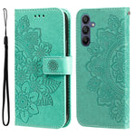Custodia per telefono in pelle con stampa a fiori a sette petali, For Galaxy A57 5G, For Galaxy A37 5G, For Galaxy A27 5G, For Galaxy A17 / A26 / A16 5G