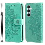 Custodia per telefono in pelle con stampa a fiori a sette petali, For Galaxy A06 4G / 5G, For Galaxy A36 5G / A56 5G, For Galaxy A25 5G Japan Version / A25e