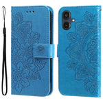 Custodia per telefono in pelle con stampa a fiori a sette petali, For Galaxy A06 4G / 5G, For Galaxy A36 5G / A56 5G, For Galaxy A25 5G Japan Version / A25e
