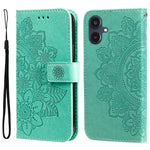 Custodia per telefono in pelle con stampa a fiori a sette petali, For Galaxy A06 4G / 5G, For Galaxy A36 5G / A56 5G, For Galaxy A25 5G Japan Version / A25e