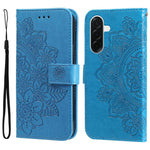Custodia per telefono in pelle con stampa a fiori a sette petali, For Galaxy A57 5G, For Galaxy A37 5G, For Galaxy A27 5G, For Galaxy A17 / A26 / A16 5G
