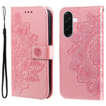 Custodia per telefono in pelle con stampa a fiori a sette petali, For Galaxy A57 5G, For Galaxy A37 5G, For Galaxy A27 5G, For Galaxy A17 / A26 / A16 5G