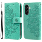 Custodia per telefono in pelle con stampa a fiori a sette petali, For Galaxy A57 5G, For Galaxy A37 5G, For Galaxy A27 5G, For Galaxy A17 / A26 / A16 5G