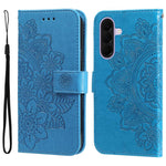 Custodia per telefono in pelle con stampa a fiori a sette petali, For Galaxy A57 5G, For Galaxy A37 5G, For Galaxy A27 5G, For Galaxy A17 / A26 / A16 5G