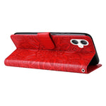 Custodia per telefono in pelle con stampa girasole in rilievo, For Galaxy A06 4G / 5G, For Galaxy A56 5G, For Galaxy A36 5G, For Galaxy A25 5G Japan Version / A25e