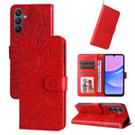 Custodia per telefono in pelle con stampa girasole in rilievo, For Galaxy A57 5G, For Galaxy A37 5G, For Galaxy A27 5G, For Galaxy A17 / A26 / A16 5G