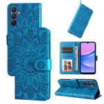 Custodia per telefono in pelle con stampa girasole in rilievo, For Galaxy A57 5G, For Galaxy A37 5G, For Galaxy A27 5G, For Galaxy A17 / A26 / A16 5G