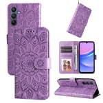 Custodia per telefono in pelle con stampa girasole in rilievo, For Galaxy A57 5G, For Galaxy A37 5G, For Galaxy A27 5G, For Galaxy A17 / A26 / A16 5G