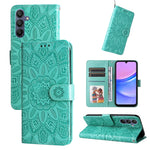Custodia per telefono in pelle con stampa girasole in rilievo, For Galaxy A57 5G, For Galaxy A37 5G, For Galaxy A27 5G, For Galaxy A17 / A26 / A16 5G