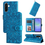 Custodia per telefono in pelle con stampa girasole in rilievo, For Galaxy A57 5G, For Galaxy A37 5G, For Galaxy A27 5G, For Galaxy A17 / A26 / A16 5G