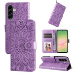 Custodia per telefono in pelle con stampa girasole in rilievo, For Galaxy A57 5G, For Galaxy A37 5G, For Galaxy A27 5G, For Galaxy A17 / A26 / A16 5G