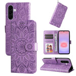 Custodia per telefono in pelle con stampa girasole in rilievo, For Galaxy A57 5G, For Galaxy A37 5G, For Galaxy A27 5G, For Galaxy A17 / A26 / A16 5G