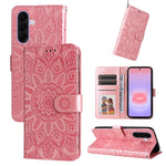 Custodia per telefono in pelle con stampa girasole in rilievo, For Galaxy A57 5G, For Galaxy A37 5G, For Galaxy A27 5G, For Galaxy A17 / A26 / A16 5G