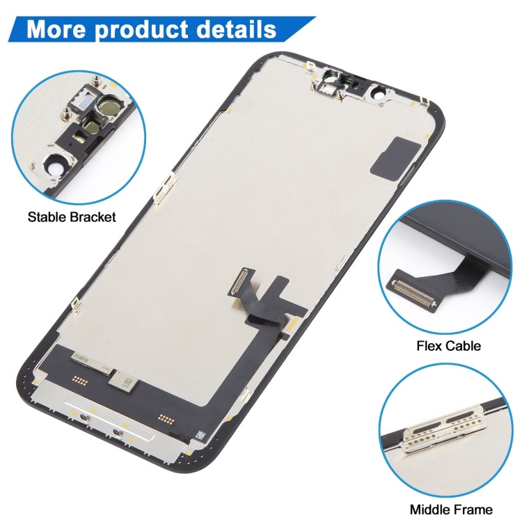 Schermo LCD ZY incell HD 1:1 con digitalizzatore assemblaggio completo, rimuovere IC necessita di riparazione professionale, For iPhone 14 Plus(Incell), For iPhone 14, For iPhone 14 Pro Max(Incell), For iPhone 13 Pro(Incell), For iPhone 13