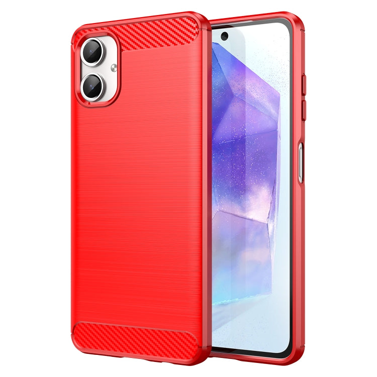Custodia per telefono in TPU con fibra di carbonio e texture spazzolata, For Samsung Galaxy A26 5G, For Samsung Galaxy A36 5G, For Samsung Galaxy A06 4G