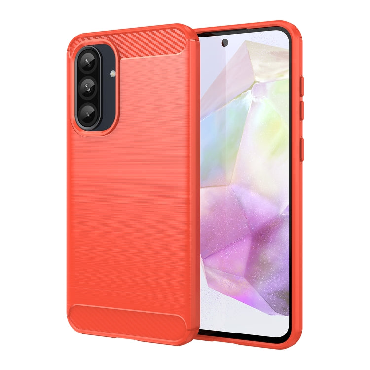 Custodia per telefono in TPU con fibra di carbonio e texture spazzolata, For Samsung Galaxy A26 5G, For Samsung Galaxy A36 5G, For Samsung Galaxy A06 4G