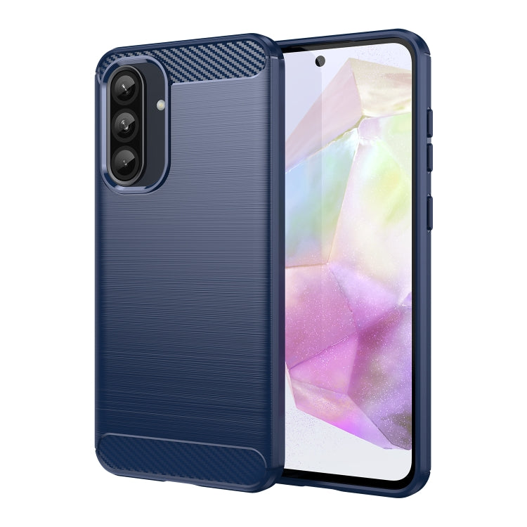 Custodia per telefono in TPU con fibra di carbonio e texture spazzolata, For Samsung Galaxy A26 5G, For Samsung Galaxy A36 5G, For Samsung Galaxy A06 4G