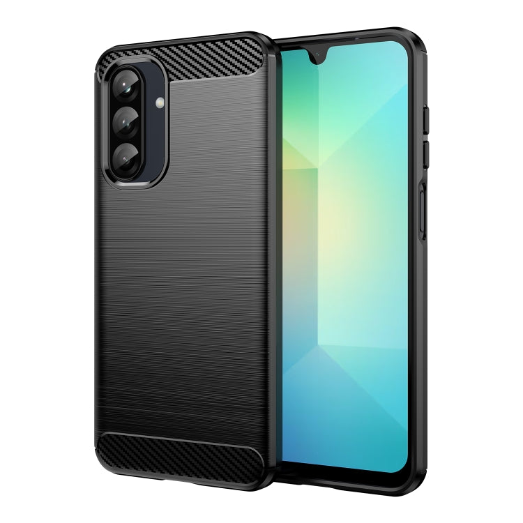 Custodia per telefono in TPU con fibra di carbonio e texture spazzolata, For Samsung Galaxy A26 5G, For Samsung Galaxy A36 5G, For Samsung Galaxy A06 4G