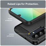 Custodia per telefono in TPU con fibra di carbonio e texture spazzolata, For Samsung Galaxy A26 5G, For Samsung Galaxy A36 5G, For Samsung Galaxy A06 4G