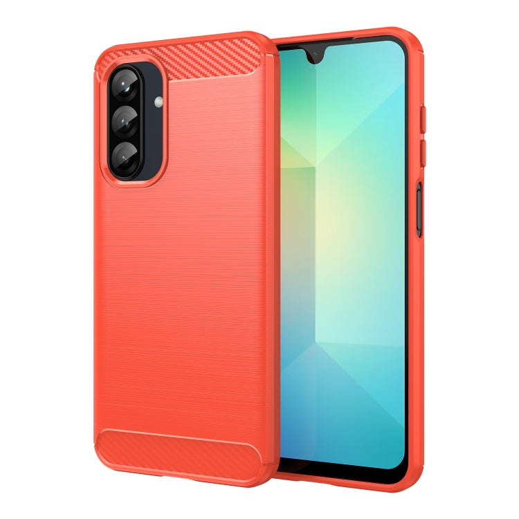 Custodia per telefono in TPU con fibra di carbonio e texture spazzolata, For Samsung Galaxy A26 5G, For Samsung Galaxy A36 5G, For Samsung Galaxy A06 4G